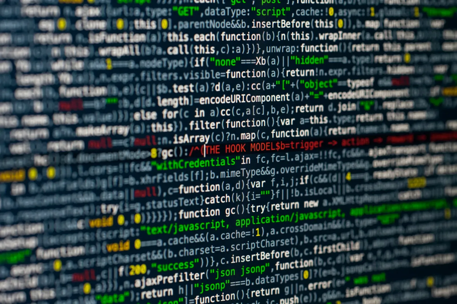 Code informatique affiché sur un écran